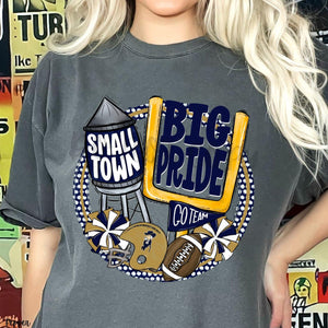 KBD OG Small Town Big Pride Football SOUTHERNS Vegas Gold and Navy
