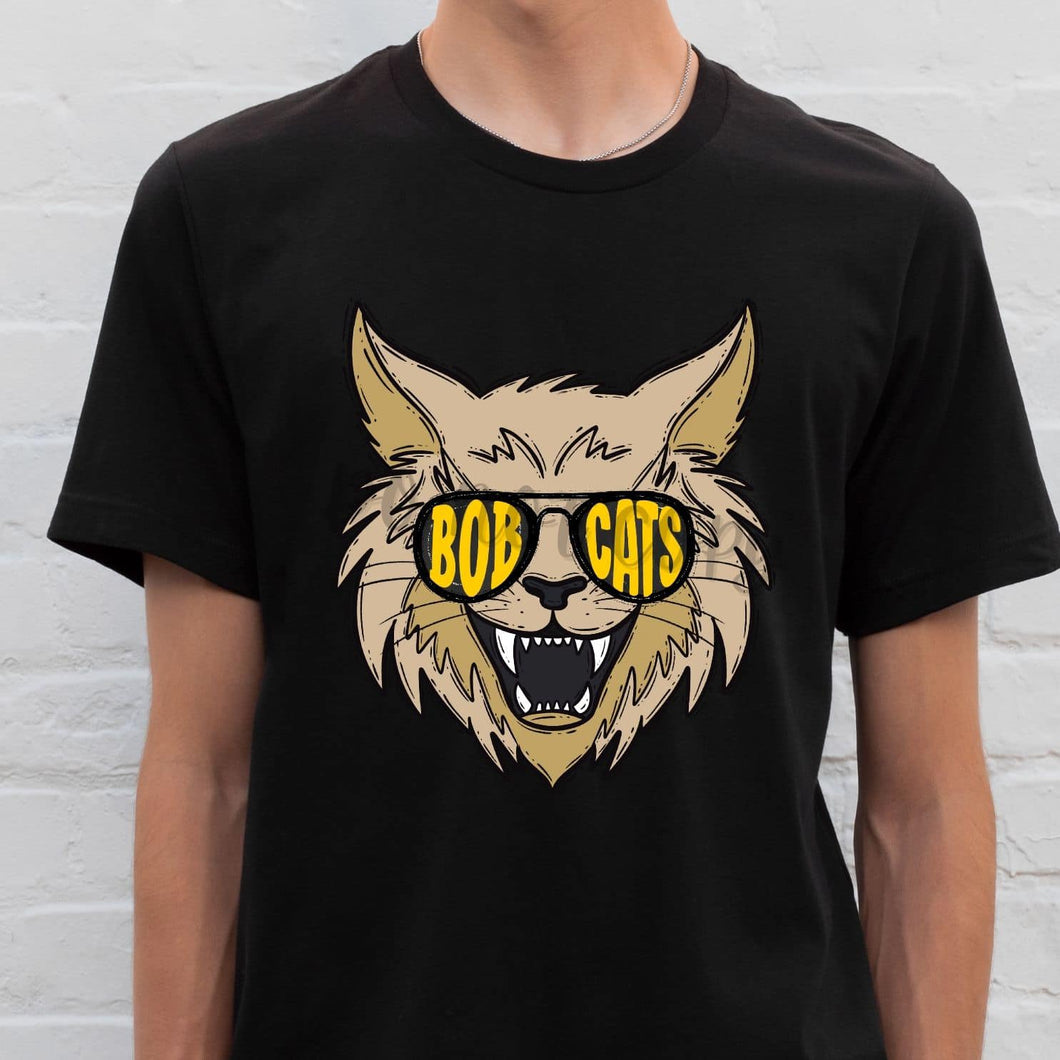 KBD OG Mascots Wearing Sunglasses BOBCATS Shades Yellow