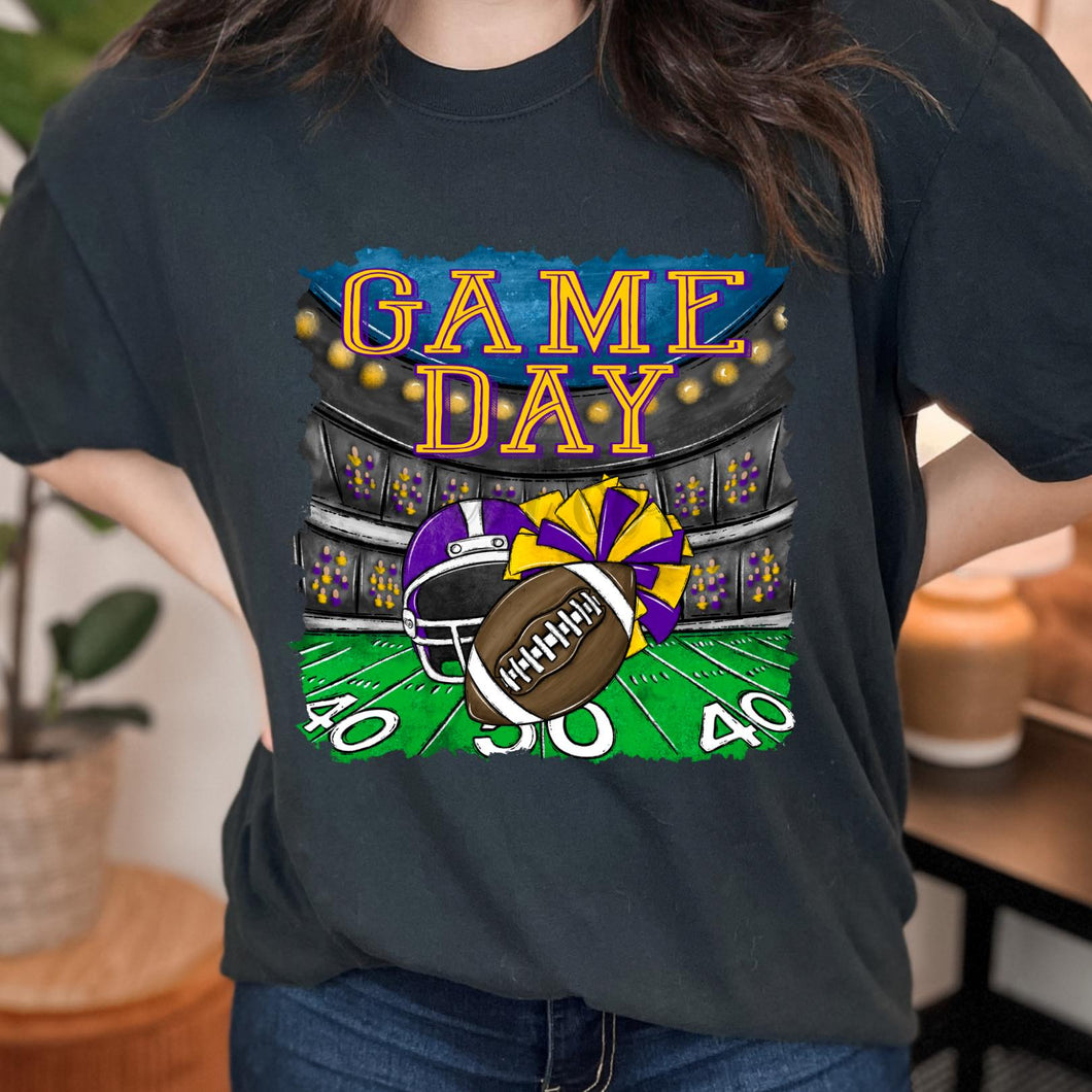 GAME DAY Stadium Purple and Yellow Gold Digital Download