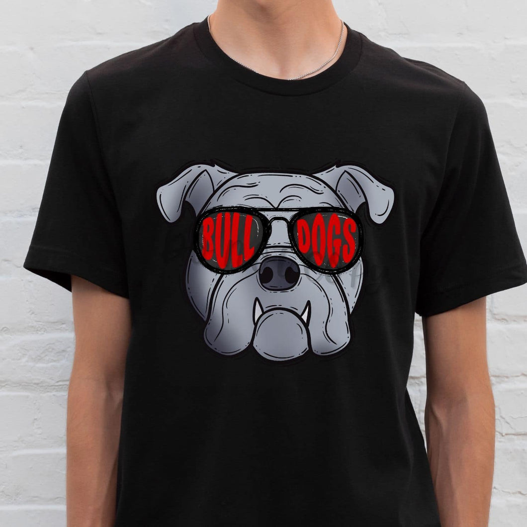 KBD OG Mascots Wearing Sunglasses BULLDOGS Shades Red