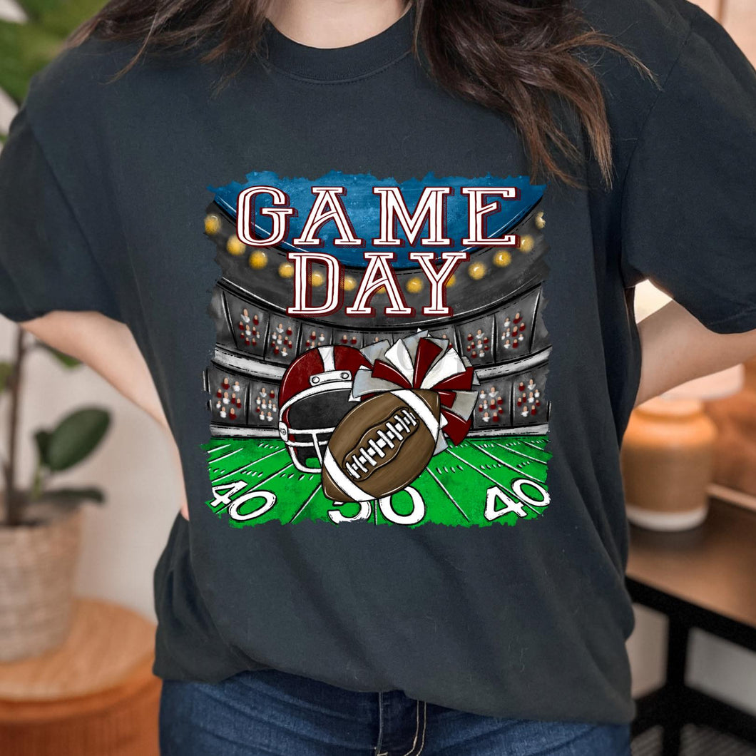 GAME DAY Stadium Maroon and Grey  Digital Download