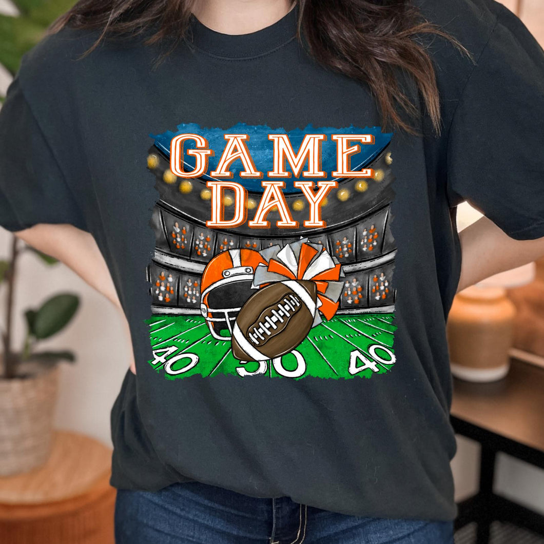 GAME DAY Stadium Orange and White Digital Download