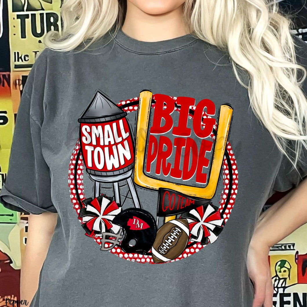 KBD OG Small Town Big Pride Football EMAC Red, White and Black