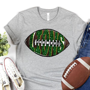 LIONS Inlay Football Kelly Green Glitter Digital Downloads