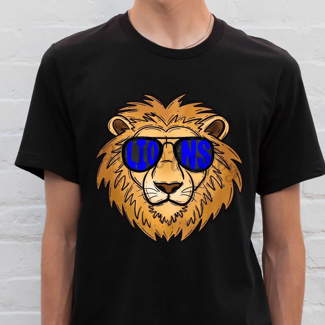 KBD OG Mascots Wearing Sunglasses LIONS Shades Blue