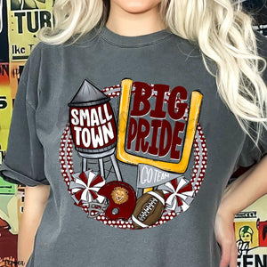 KBD OG Small Town Big Pride Football LIONS Maroon, White and Grey