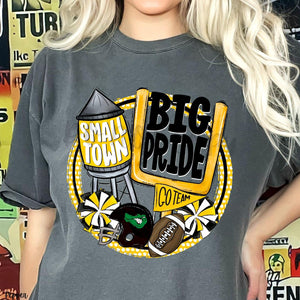 KBD OG Small Town Big Pride Football GATORS Black and Gold