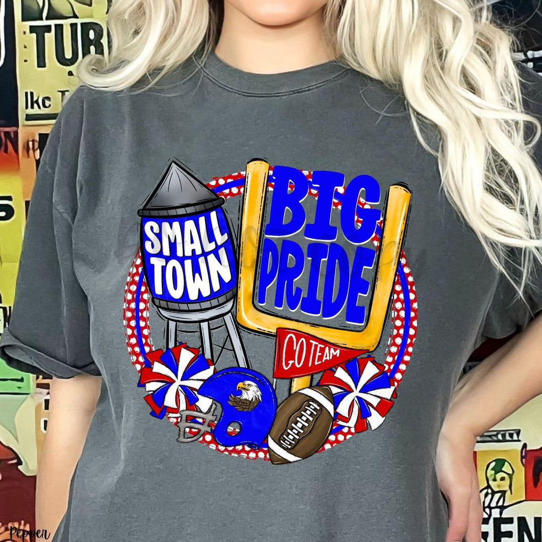 KBD OG Small Town Big Pride Football EAGLES Red, White and Royal
