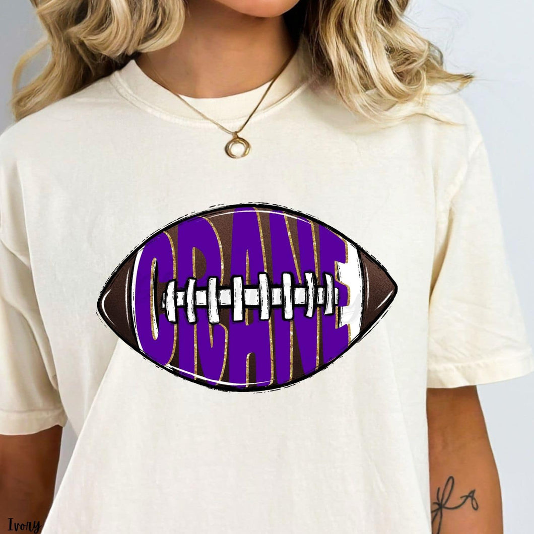 CRANE Inlay Football Purple Digital Downloads