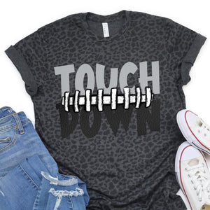 Touch Down Football Seams Grey & Black