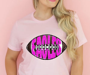 EAGLES Inlay Football Hot Pink Glitter Digital Downloads