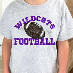 WILDCATS Football Distressed Purple and White Digital Downloads