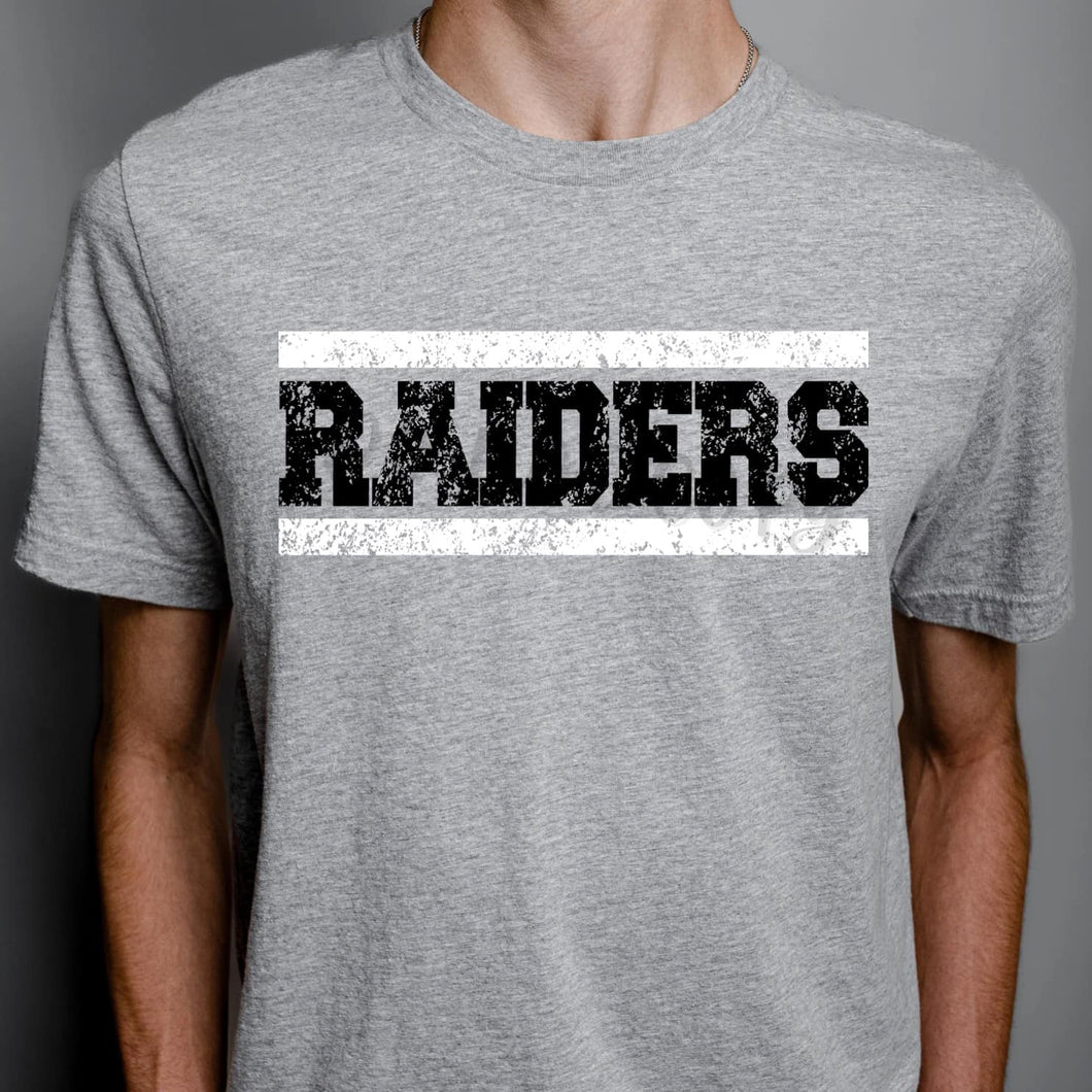 RAIDERS Distressed Black and White Digital Download