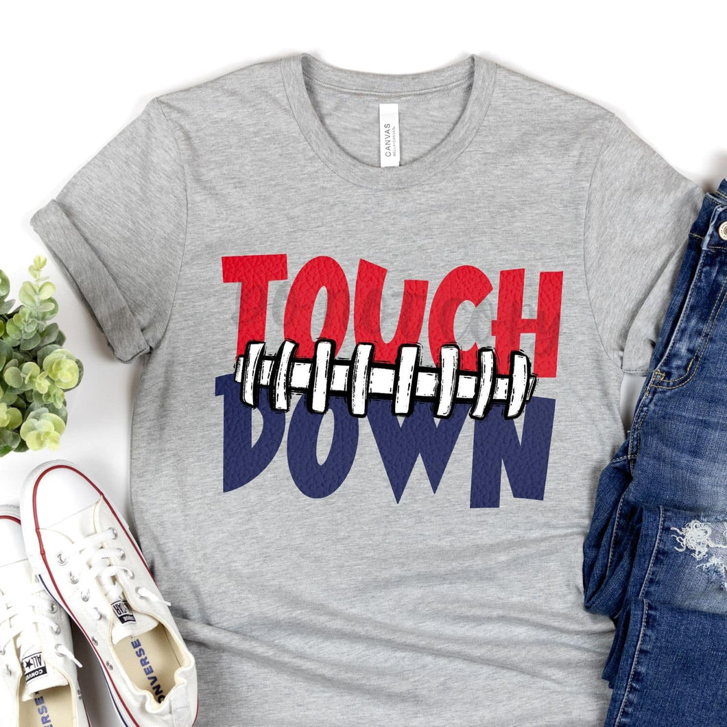Touch Down Football Seams Red & Navy