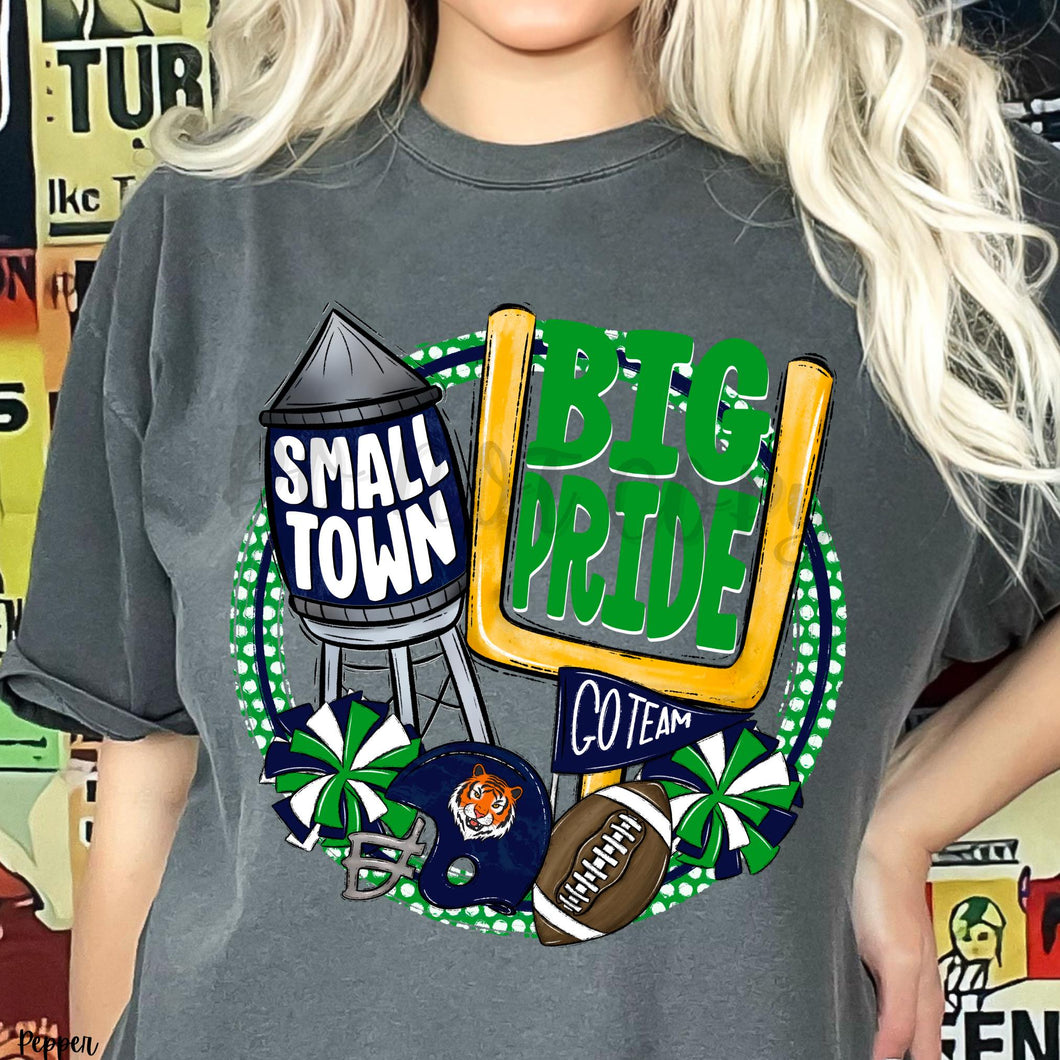 KBD OG Small Town Big Pride Football BENGALS Navy, KGreen