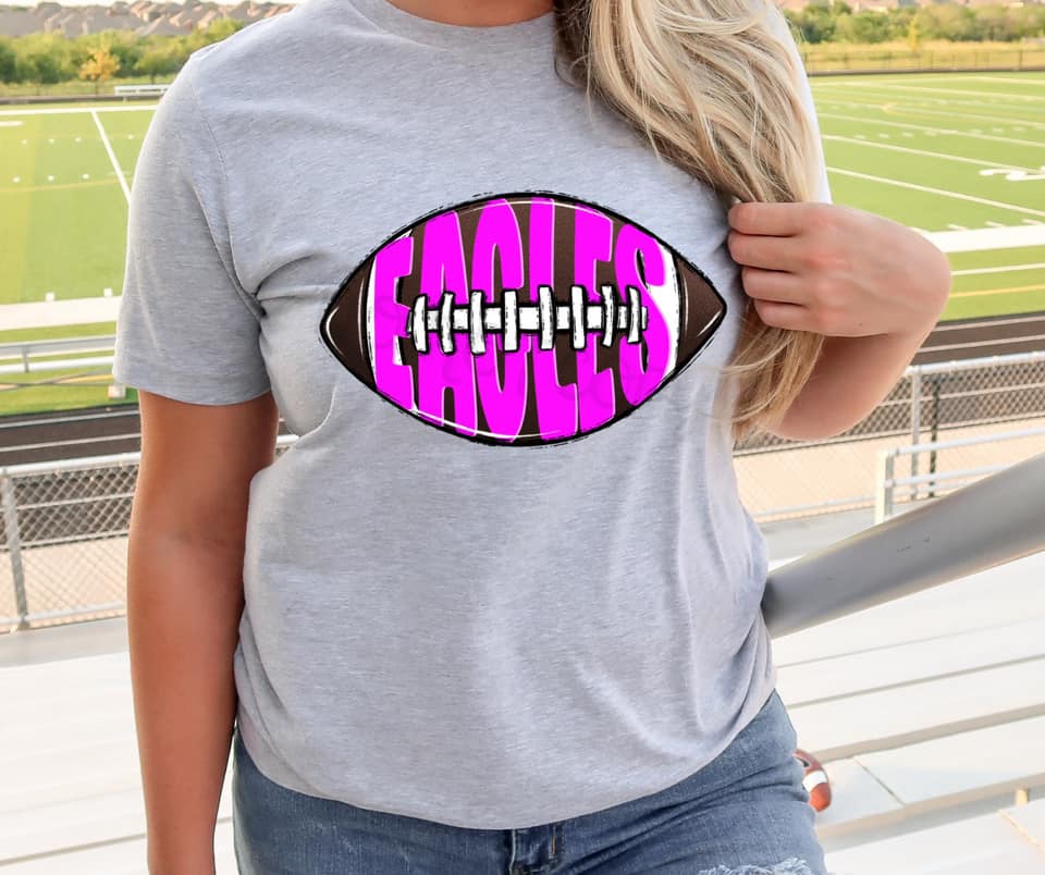 EAGLES Inlay Football Hot Pink Digital Downloads