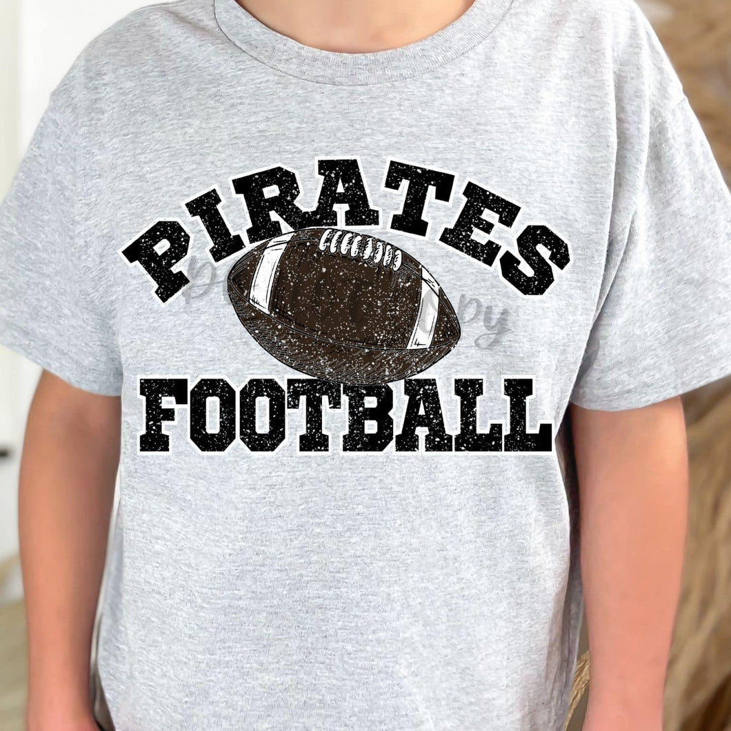 PIRATES Football Distressed Black and White Digital Downloads