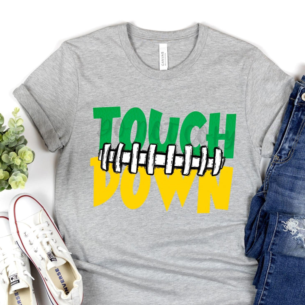 Touch Down Football Seams Kelly Green & Yellow