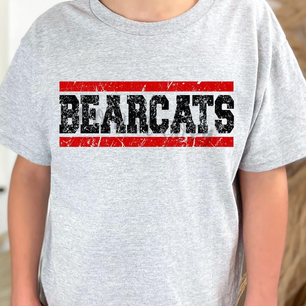 BEARCATS Distressed Black and Red Digital Downloads