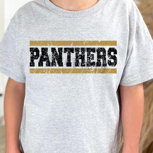 PANTHERS Distressed Black and Vegas Gold Digital Downloads