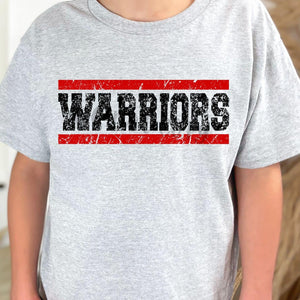 WARRIORS Distressed Black and Red Digital Downloads