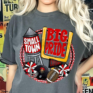 KBD OG Small Town Big Pride Football PIRATES Red, White and Black