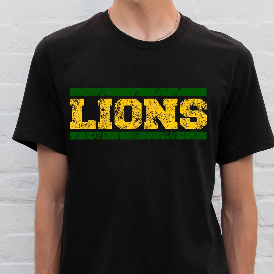 LIONS Distressed Yellow Gold and Kelly Green Digital Downloads