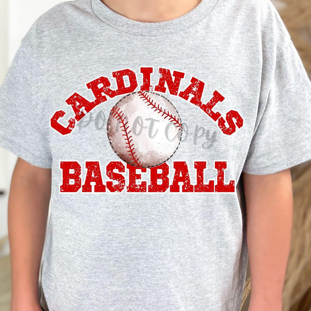 CARDINALS  Baseball Distressed Red and White Digital Downloads