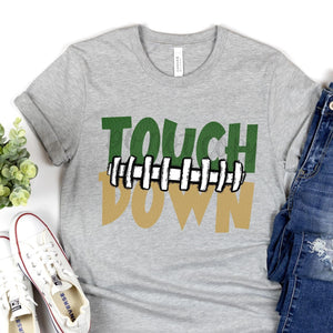 Touch Down Football Seams Hunter Green & Vegas Gold