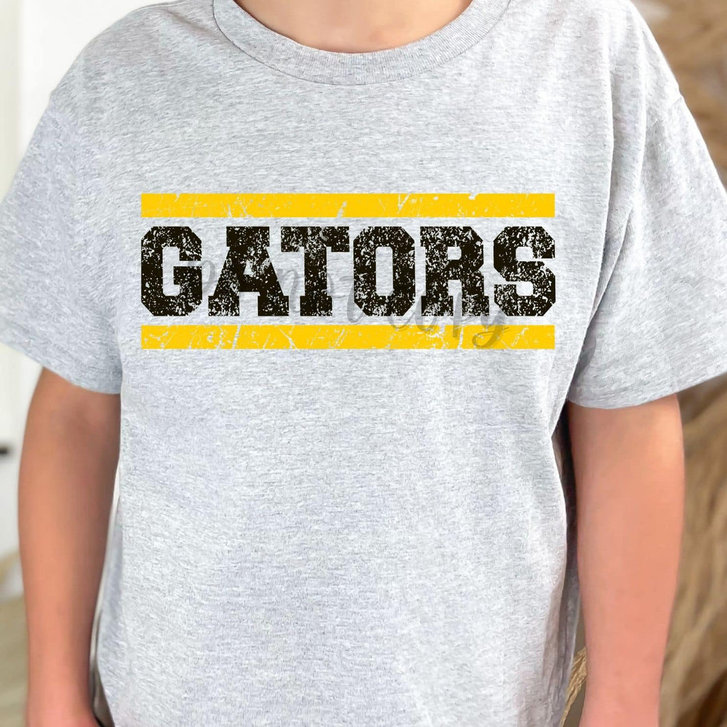 GATORS Distressed Black and Yellow Gold Digital Downloads