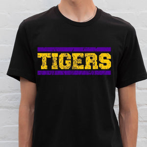 TIGERS Distressed Yellow Gold and Purple Digital Downloads