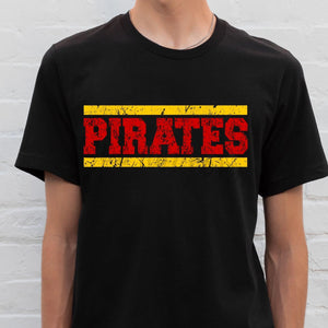 PIRATES Distressed  Red and Yellow Gold Digital Downloads