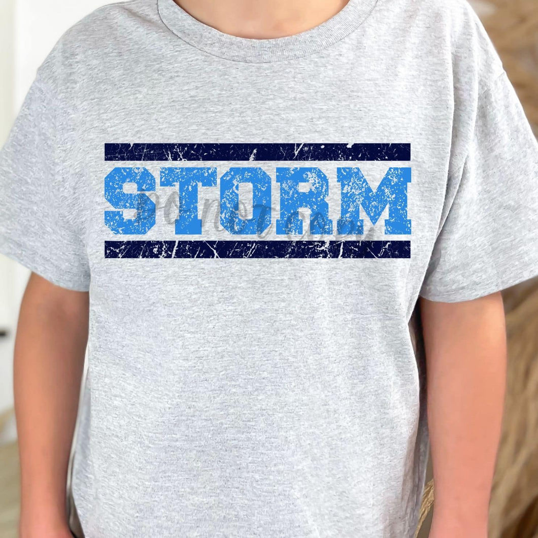 STORM Distressed Carolina Blue and Royal Digital Downloads