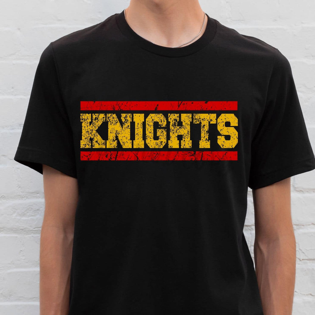 KNIGHTS Distressed Yellow Gold and Red Digital Download