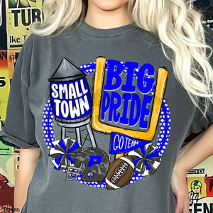 KBD OG Small Town Big Pride Football PAINTSVILLE GREY, White and Blue