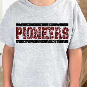PIONEERS Distressed Maroon and Black Digital Download