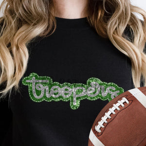 KBD OG SEQUIN AND EMBROIDERY WORDS TROOPERS Silver and Green