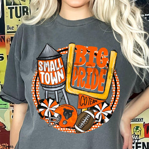 KBD OG Small Town Big Pride Football JAGUARS Orange, Black and White