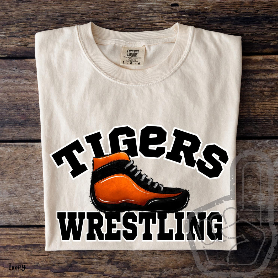 TIGERS Wrestling  Black and White Digital Downloads