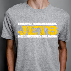 JETS Distressed Yellow Gold and White Digital Download