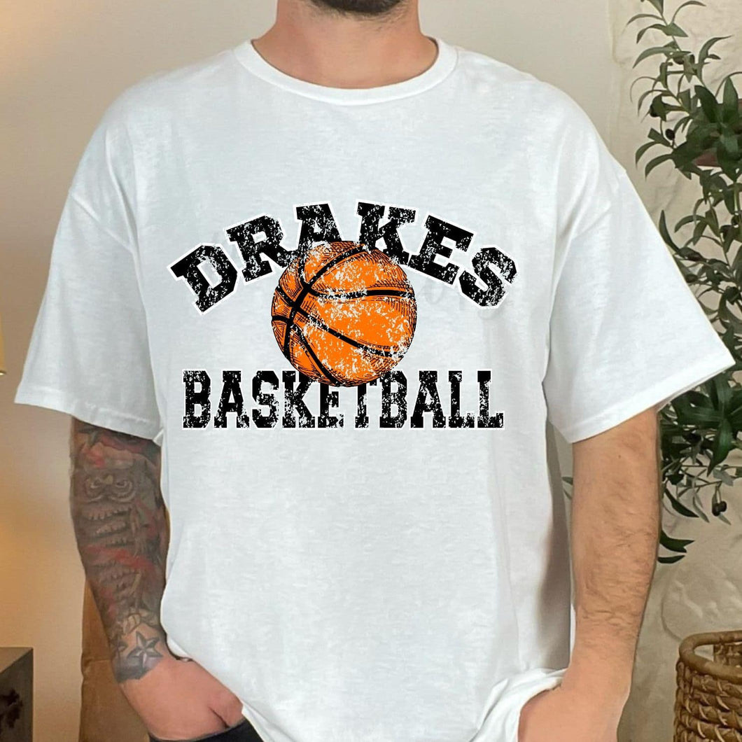 DRAKES Basketball Distressed  Black and White Digital Downloads