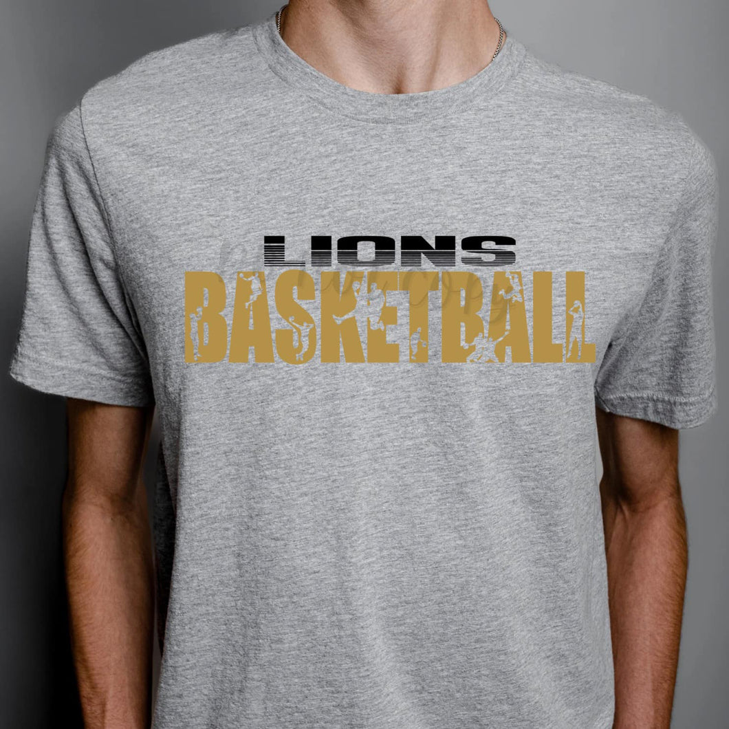 LIONS Basketball Knockouts Black and Yellow Gold Digital Downloads