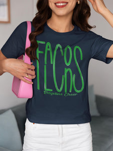 Watercolor Streamlined Hand lettered FALCONS Cheer Kelly Green Digital Download
