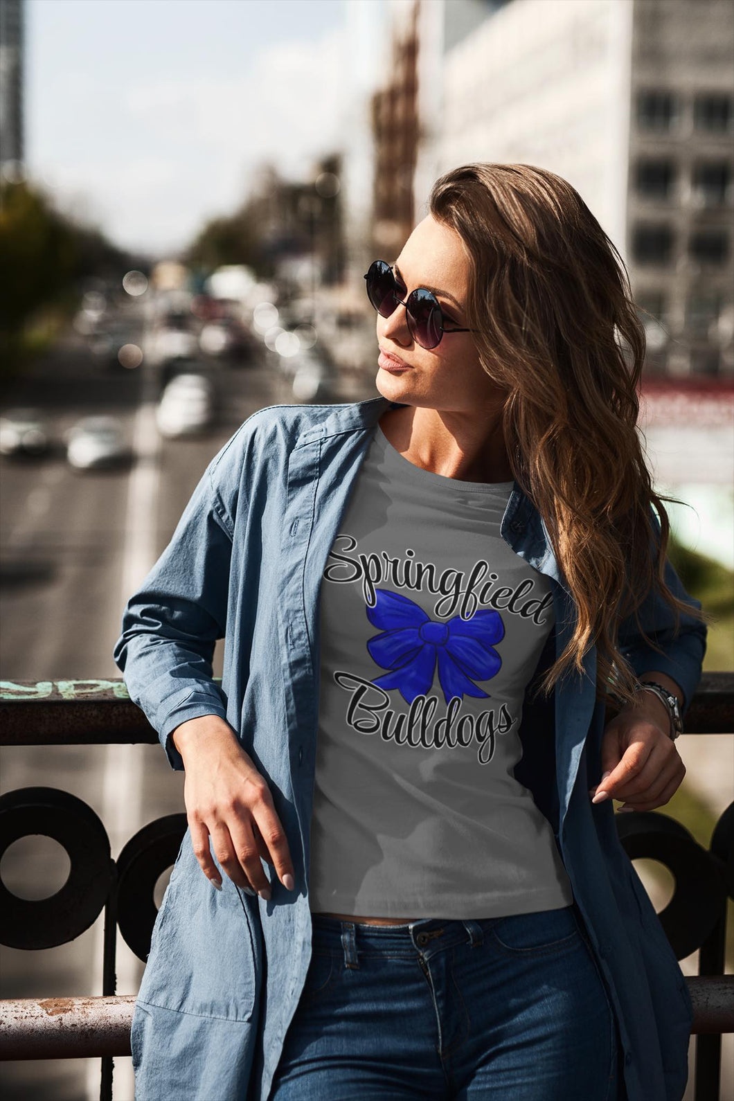 SPRINGFIELD BULLDOGS Navy Bow