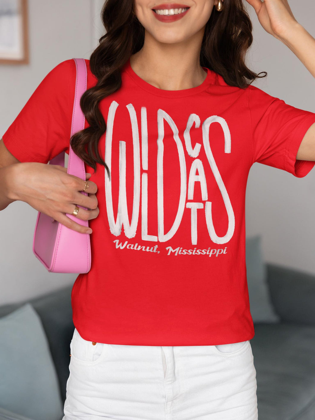 Watercolor Streamlined Hand lettered WILDCATS MS White Digital Download
