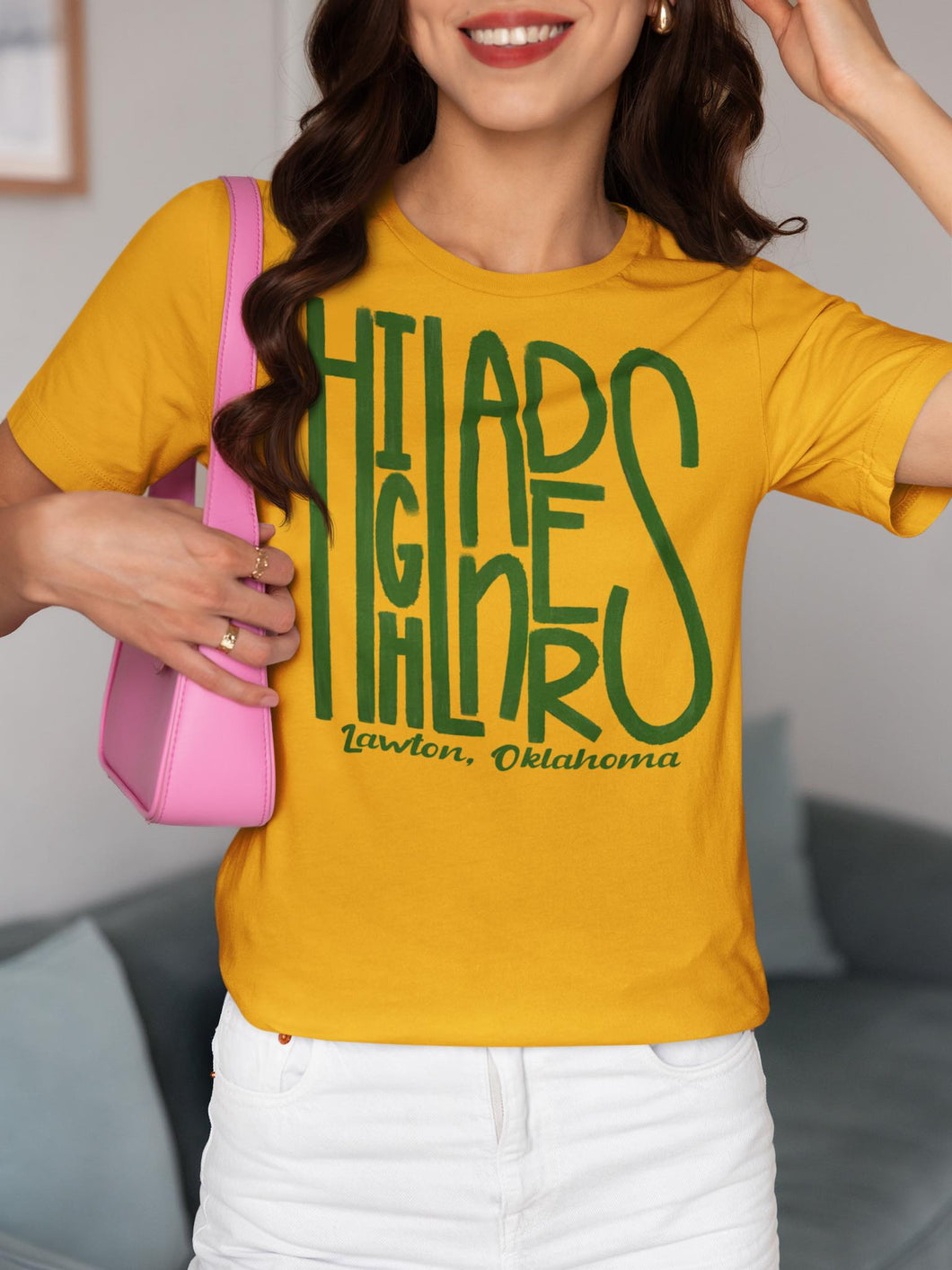 Watercolor Streamlined Hand lettered HIGHLANDERS Kelly Green Digital Download