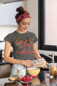 KBD OG Checkered Game Day Bow JAGUARS Red and Print