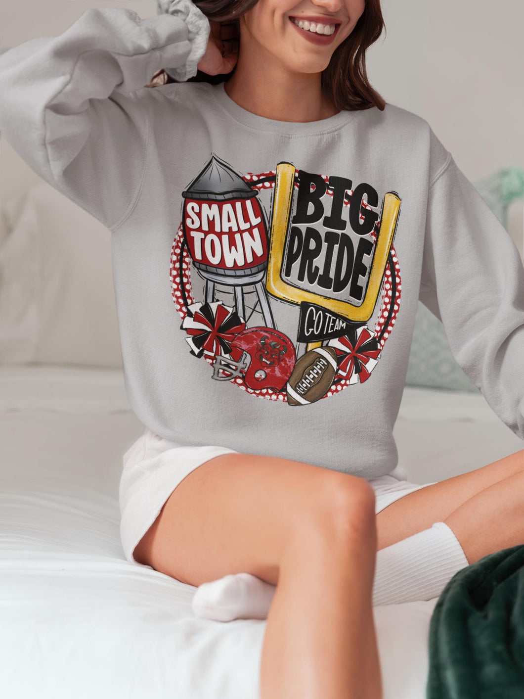 KBD OG Small Town Big Pride Football RED DEVILS Red and Black