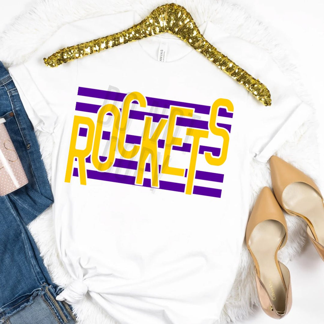 KBD OG Strip Word ROCKETS Purple ad Yellow Gold