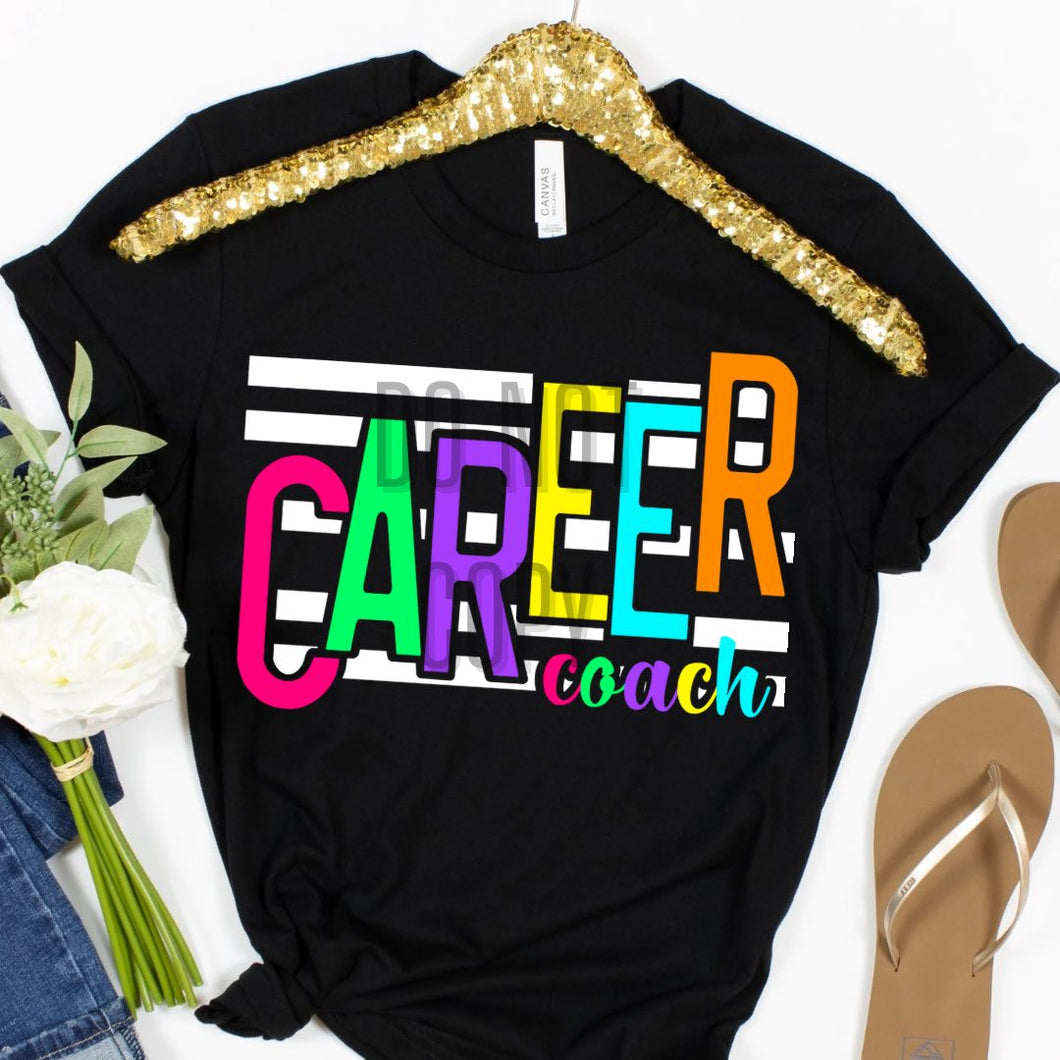 KBD OG Strip Word CAREER COACH White Multi